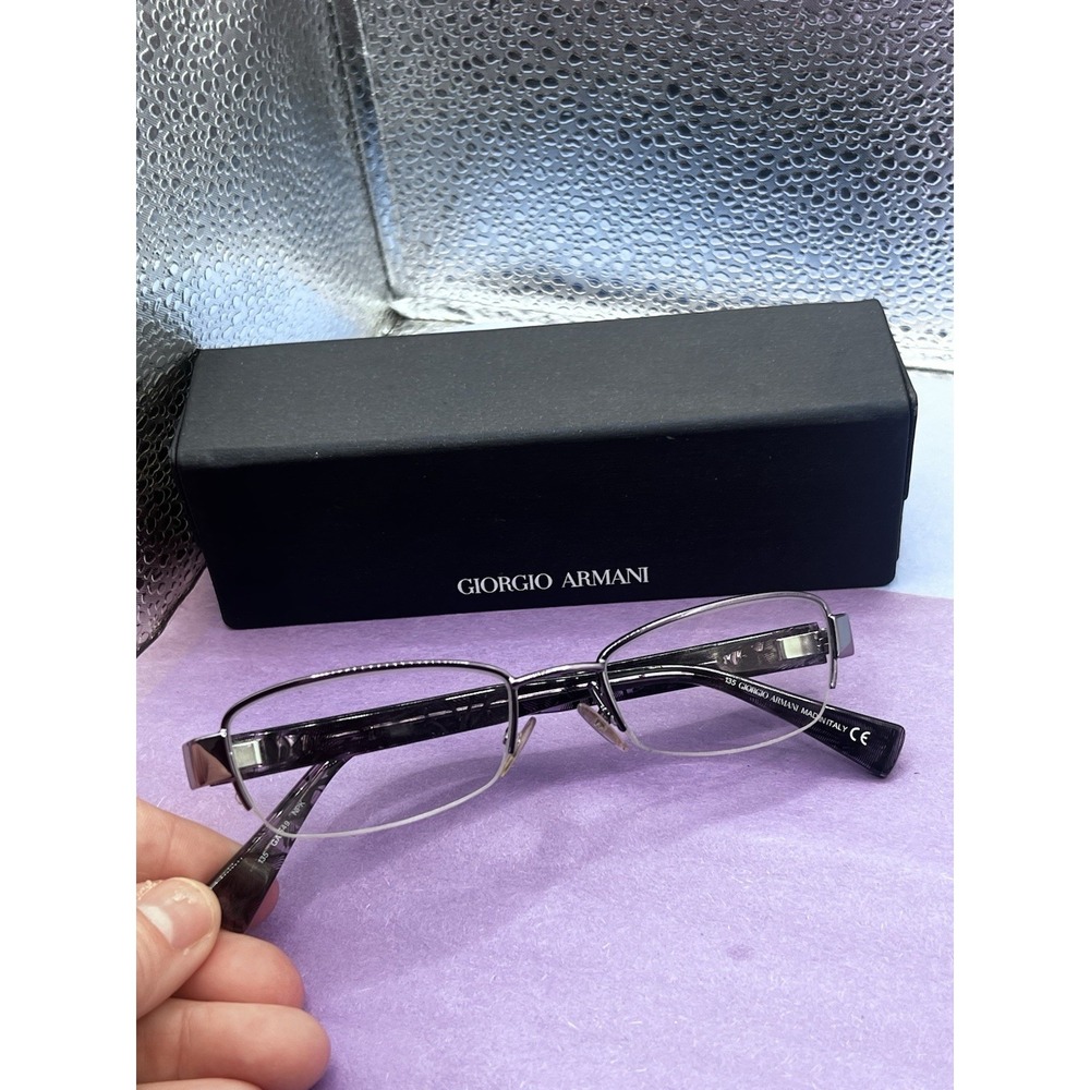 Giorgio Armani Italy GA‎ 649 NPK 49-18-135 Silver Half Rim Eyeglasses Frame ONLY